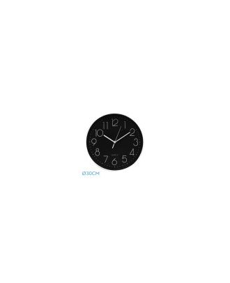 Reloj De Pared Tiempo Blanco-negro 30d  Movimiento Continuo