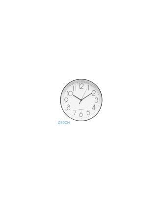 Reloj De Pared Tiempo Negro 30d Mov.continuo