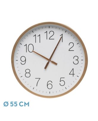Reloj De Pared Turon Cobre/blanco 55x55x5 Cm Movimiento Continuo