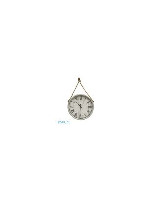 Reloj De Pared Zaman Blanco 50d C/cuerda  Agujas Espada