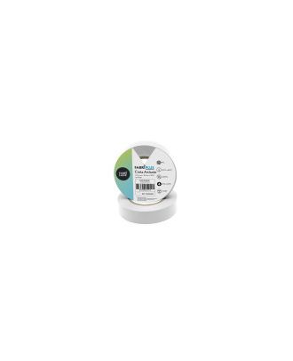 Rollo Cinta Aislante Ancha Pvc Blanca 25mmx20m Para Electricista Flexible Y Duradera
