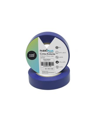 Rollo Cinta Aislante Pvc Azul 19mmx10m Para Electricista Flexible Y Duradera