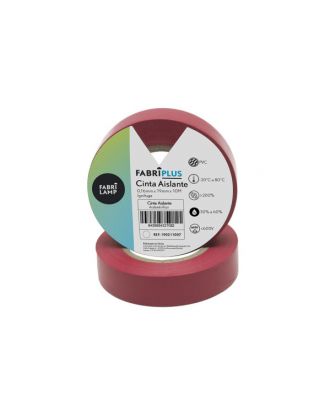 Rollo Cinta Aislante Pvc Rojo 19mmx10m Para Electricista Flexible Y Duradera