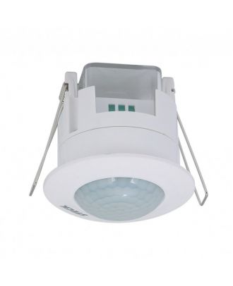 Sensor Movimiento De Encastrar Detector Ip20 Blanco 7,3x7,6x7,6 Cm Corte 6,1d 360º Alcance Hasta 6 M