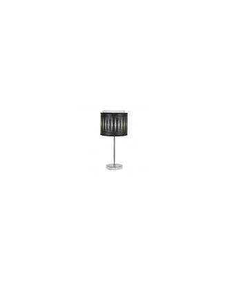 Sobremesa Alexandra 1xe14 Cromo/madera Negra 42x17x17 Cm