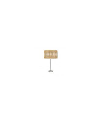 Sobremesa Alto Alexandra 1xe27 Niquel/madera Clara 61x30x30 Cm