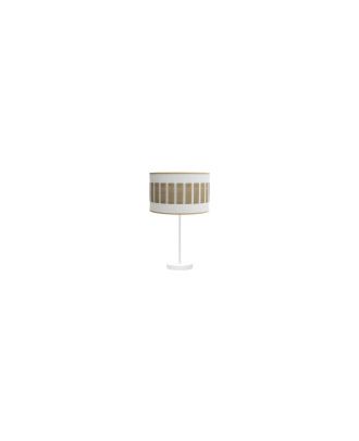 Sobremesa Alto Ivanna 1xe27 Blanco/blanco-madera Clara 62x30x30 Cm