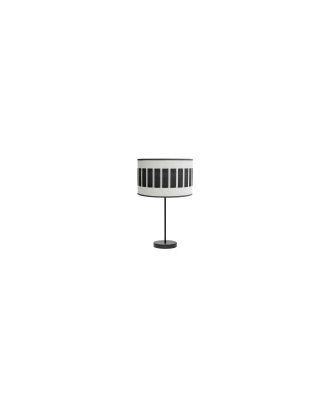 Sobremesa Alto Ivanna 1xe27 Negro/blanco-madera Negra 62x30x30 Cm