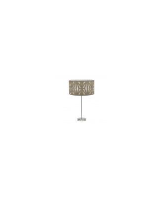 Sobremesa Alto Katerina 1xe27 Niquel/madera Gris 61x30x30 Cm