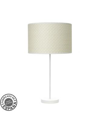 Sobremesa Alto Moda 1xe27 Blanco/cañizo Blanco 63x30x30 Cm