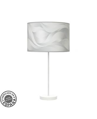 Sobremesa Alto Moda 1xe27 Blanco/ola Gris 63x30x30 Cm