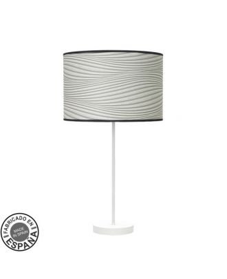 Sobremesa Alto Moda 1xe27 Blanco/surco Gris 63x30x30 Cm