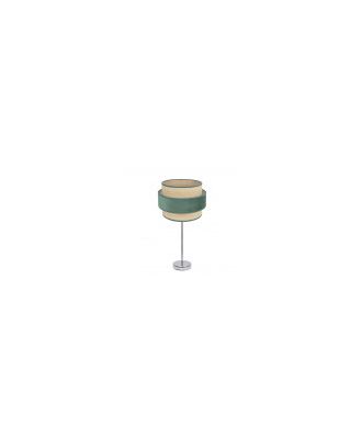 Sobremesa Alto Reyes 1xe27 Cromo/natural-verde 64x30x30 cm