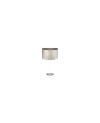 Sobremesa Alto Tania 1xe27 Niquel/madera Gris 62x30x30 Cm