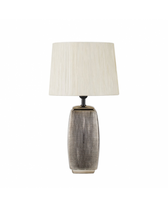 Sobremesa Ceramica Sucupira 1xe27 Bronce Dorado C/pant Beis 54x30x30cm
