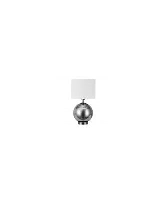 Sobremesa Cristal Iroko 1xe27 Fume/cromo  C/pant Blanca 56x30x30 Cm