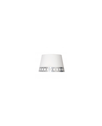 Pantalla Sobremesa Dalia E14 Blanca/plata 25dx20dx15h