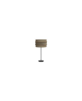 Sobremesa Grande Kala 1xe27 Negro/saco 63x30x30 Cm Con Flecos