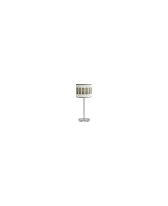 Sobremesa Ivanna 1xe14 Niquel/blanco-madera Gris 43x17x17 Cm