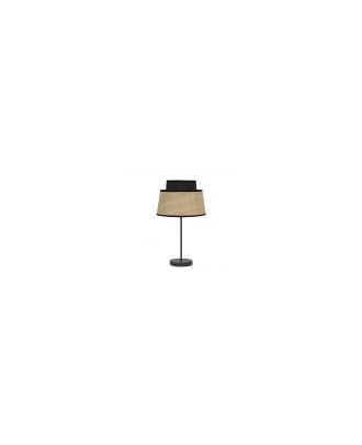 Sobremesa Jia 1xe14 Natural/negro 40x20x20 Cm