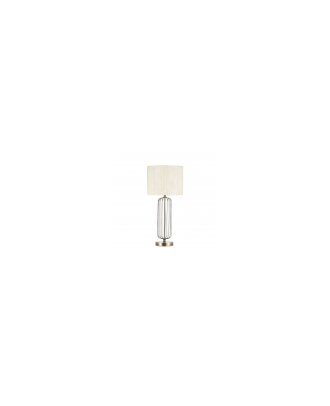 Sobremesa Mansonia 1xe27 Cuero C/pant Beis  66x30x30 Cm