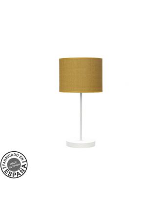 Sobremesa Moda 1xe14 Blanco/amarillo 42x17x17cm