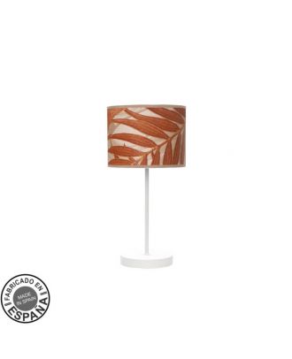 Sobremesa Moda 1xe14 Blanco/hoja Caldera 42x17x17cm