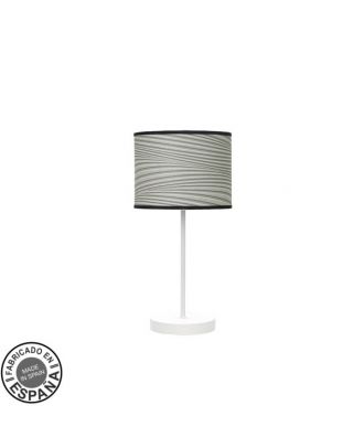 Sobremesa Moda 1xe14 Blanco/surco Gris 42x17x17cm