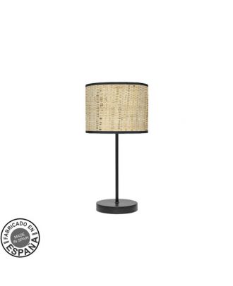 Sobremesa Moda 1xe14 Negro/cañizo Oscuro 42x17x 17 Cm