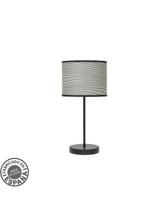 Sobremesa Moda 1xe14 Negro/surco Gris 42x17x17cm