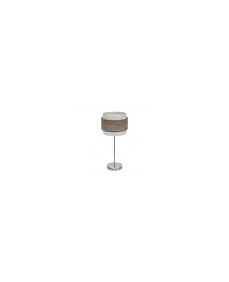 Sobremesa Myriam 1xe14 Niquel/Madera Gris 47x18x18 cm