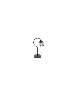 Sobremesa Noble 1xe14 Marron/cuero 35x13x20 Cm