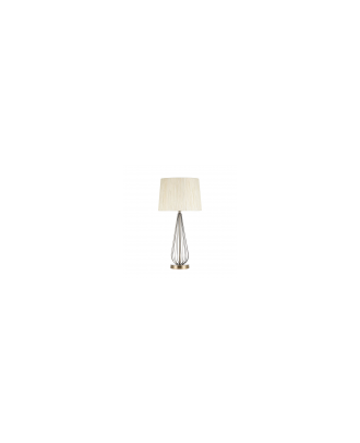 Sobremesa Robina 1xe27 Cuero C/pant Beis 62x30x30 Cm