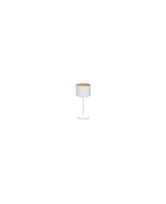 Sobremesa Tania 1xe14 Blanco/blanco-madera Clara 42x17x17 Cm