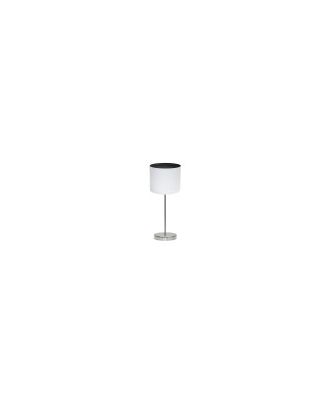 Sobremesa Tatiana 1xe14 Niquel/blanco-mad.Negra 42x17x17 Cm