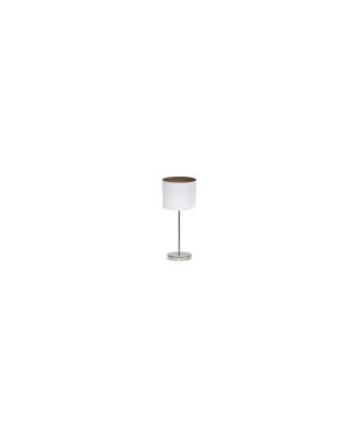 Sobremesa Tatiana 1xe14 Niquel/blanco-mad.Oscura 42x17x17 Cm