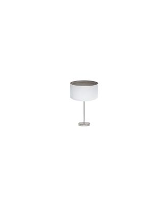 Sobremesa Tatiana 1xe27 Niquel/blanco-mad.Gris 63x30x30 Cm