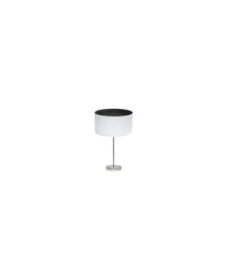 Sobremesa Tatiana 1xe27 Niquel/blanco-mad.Negra 63x30x30 Cm