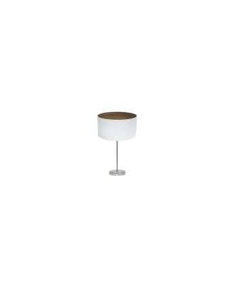 Sobremesa Tatiana 1xe27 Niquel/blanco-mad.Oscura 63x30x30 Cm
