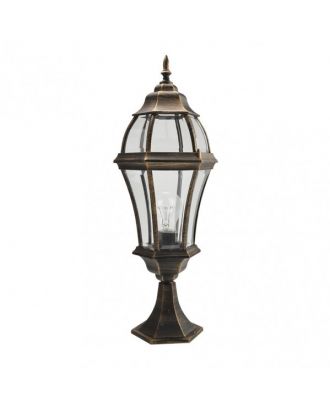 Sobremuro Exterior Aluminio Becrux 1xe27 Neg/oro   64,5x21x21 Cm  Ip44