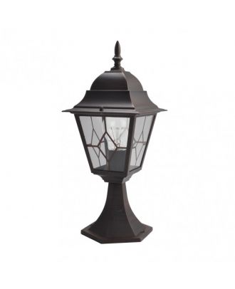 Sobremuro Exterior Aluminio Bootes 1xe27 Marron  44x18,5x18,5 Cm  Ip44