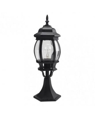 Sobremuro Exterior Aluminio Caelum 1xe27 Negro   49x16x16 Cm  Ip44