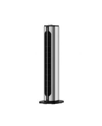 Termoventilador Vertical Ceramico Ptc 1500w Canada Plata/negro 2potencias 3funciones Termost.seg.antivuelco 61,5x18x18cm