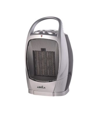 Termoventilador Ceramico 1500w Negro/plata Oscilante 2potencias 3funciones Termost.reg. Antivuelco 29x18,5x15cm