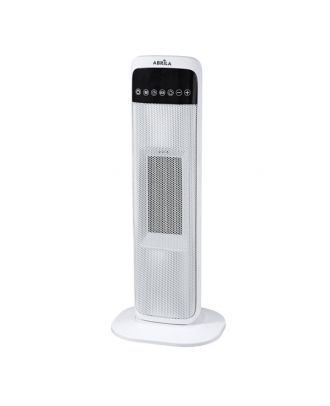 Termoventilador Ceramico Vertical Guadalupe 2000w Blanco/negro  2potencias oscilante Antivuelco C/remoto 62x21x15cm