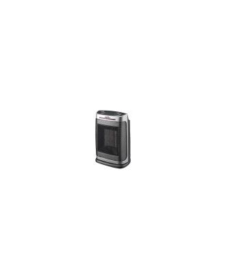 Termoventilador Ceramico PTC Fogon 1500w Plata 2potencias 3funciones Termost. Regu. Seguridad, Antivuelco 29x19x14,5cm