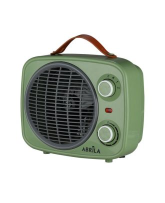 Termoventilador Hoguera 2000w Verde/gris 2potencias 3funciones Termostato Reg.seguro,asa 25,5x25,5x13cm