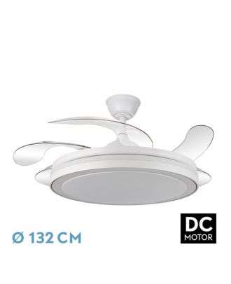 Ventilador Dc Esparta Maxi 80w 10255lm Blanco 132d 5asp 3000-4000-6000k Remoto+temporizador+memoria