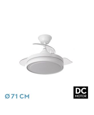 Ventilador Dc Esparta Peque 44w 5182lm Blanco 72d 3asp 3000-4000-6000k Remoto+temporizador+memoria
