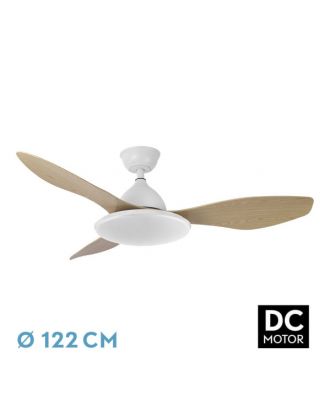 Ventilad Dc Blan/hay Yael 72w 3000-4000-6000k 122d 7200lm 3asp. Remoto+temporizador+memoria